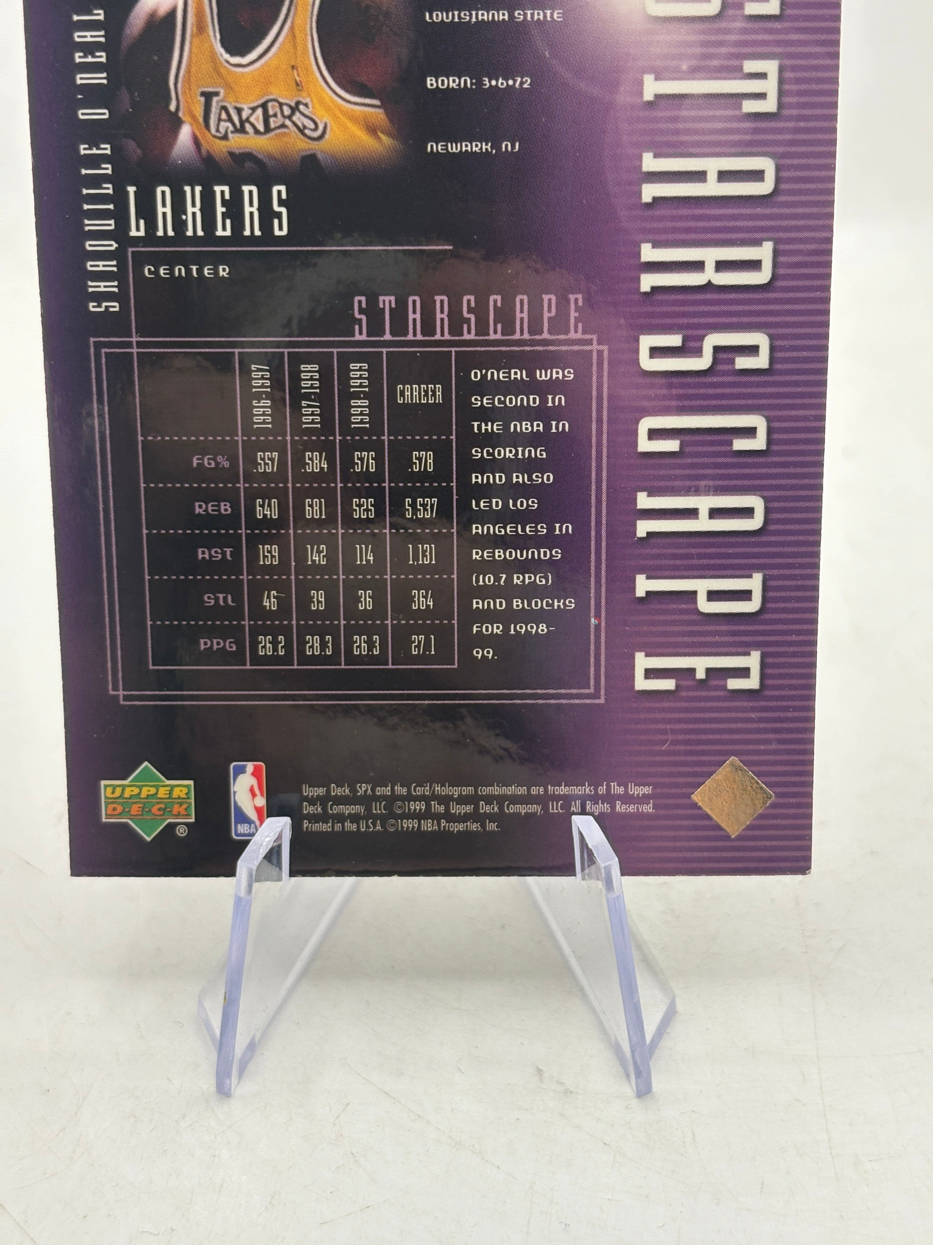 Shaquille O'Neal 1999-00 Upper Deck SPx Starscape Insert FRENLY BRICKS - Open 7 Days